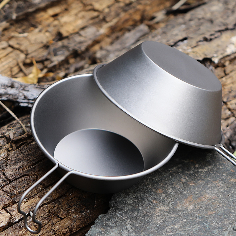 Camping Cooking Lightweight - (1 ชิ้น) ชามไทเทเนียมอเนกประสงค์สำหรับแคมป์ปิ้ง 260 มล. ชามทำอาหารน้ำหนักเบา