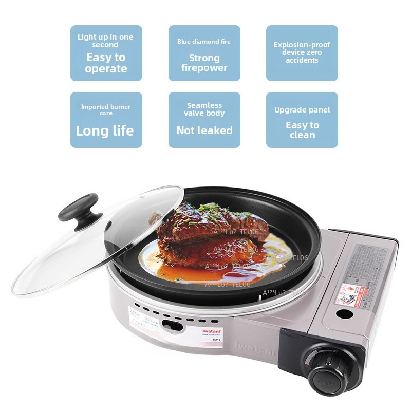 Camping Cooking With Gas - เตาแก๊สพกพาแบบกันลม รุ่น ZGP-2 สำหรับตั้งแคมป์กลางแจ้งและทำอาหารที่บ้าน