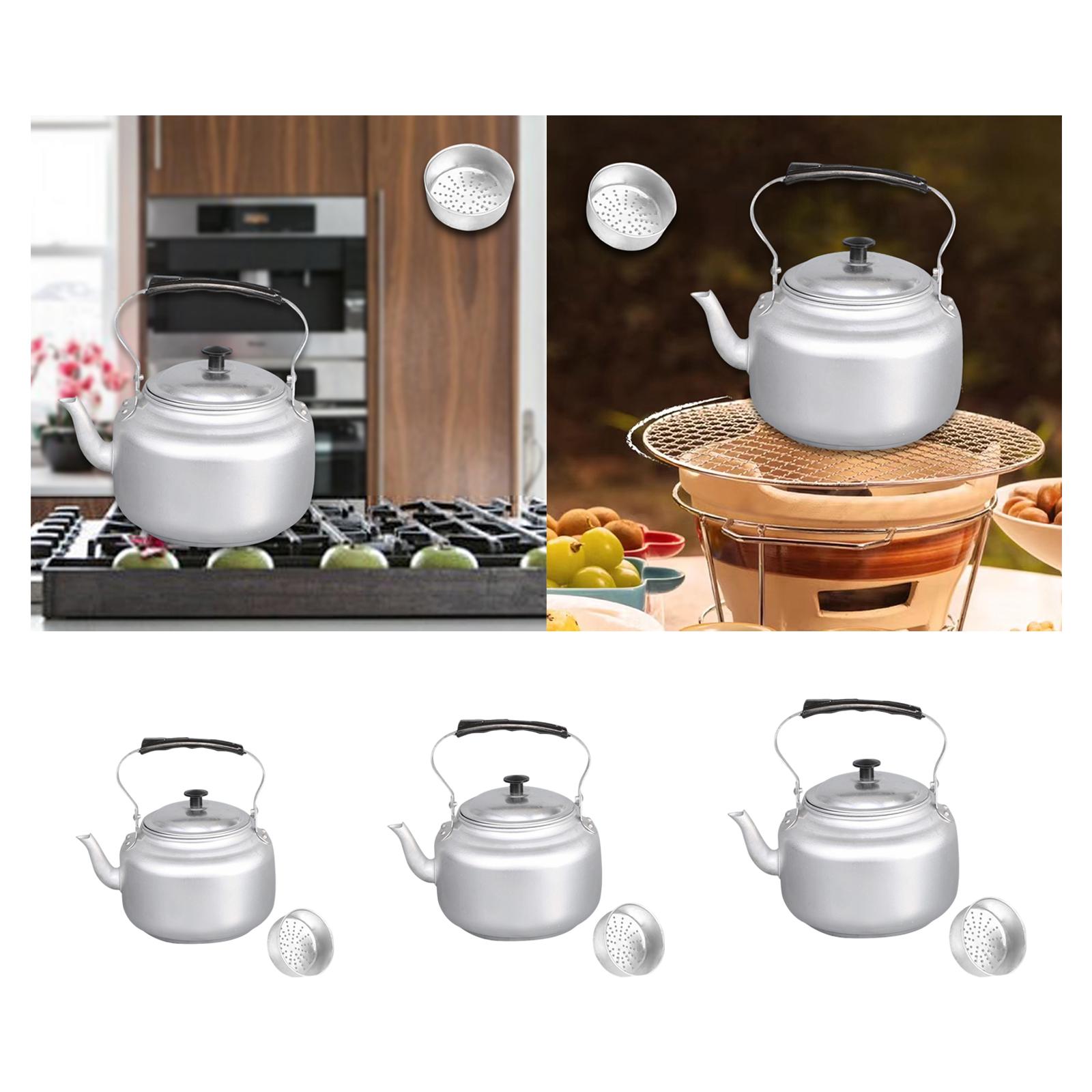 Camping Cooking Pot Large - กาต้มน้ำอลูมิเนียมความจุขนาดใหญ่ กาต้มน้ำหนาพิเศษสำหรับตั้งแคมป์ พร้อมด้ามจับที่สะดวกสำหรับครัวสมัยใหม่