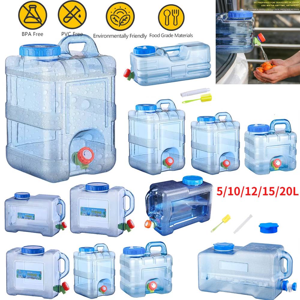 Camping Cooking And Drinking - 5-15L ถังน้ําดื่มขับรถถังเก็บน้ําบริสุทธิ์พร้อมก๊อกน้ําสําหรับตั้งแคมป์กลางแจ้งทําอาหารปิคนิคเดินป่า