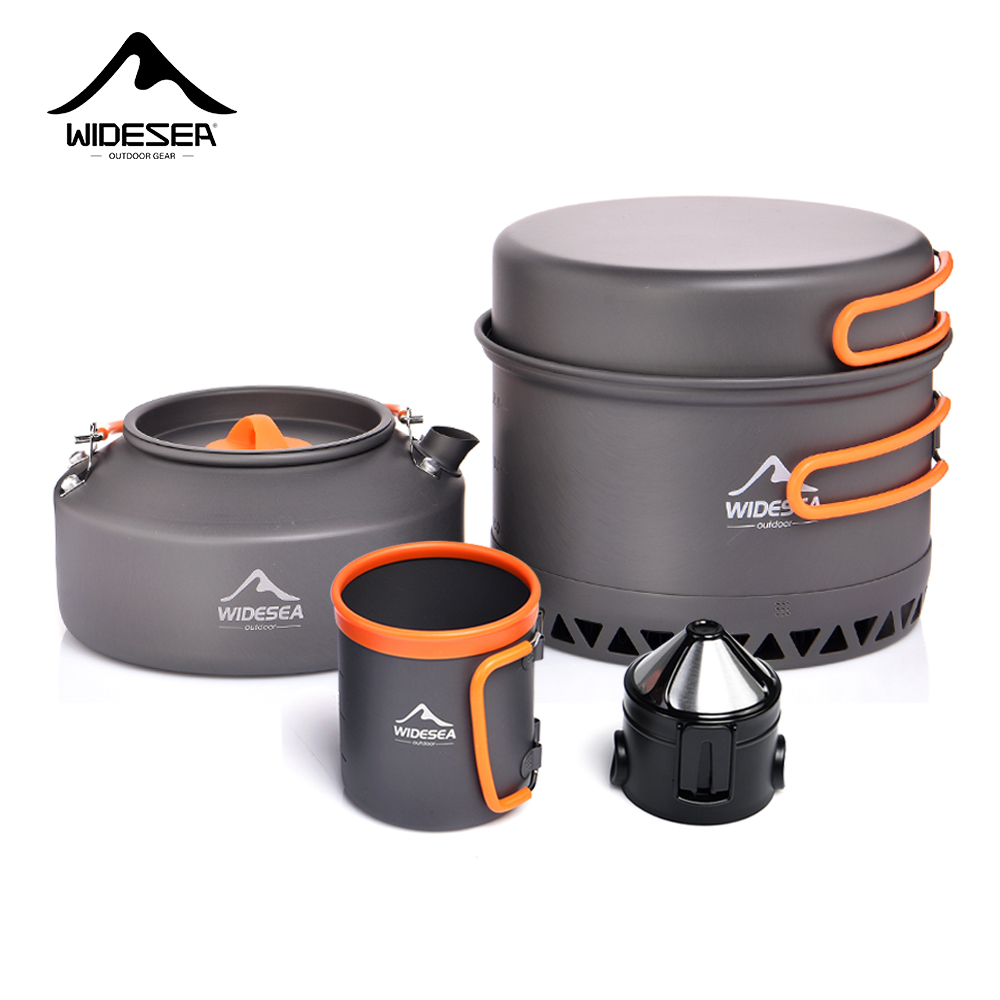Camping Cooking Sets - Camping Tableware ชุดเครื่องครัวกลางแจ้งหม้อกาต้มน้ําท่องเที่ยวถ้วยกาแฟ filte อุปกรณ์ครัวเกียร์เครื่องครัวเดินป่าปิคนิคท่องเที่ยว