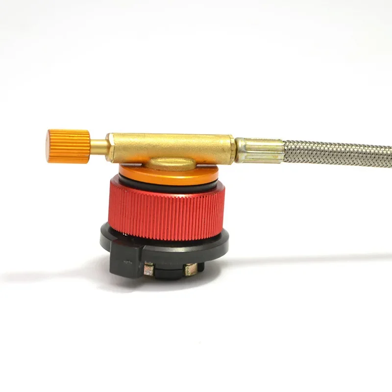 Camping Cooking Gas Canister - หัวแปลงเตาแก๊ส 1 ชิ้น อะแดปเตอร์ถังอลูมิเนียม สำหรับเติมแก๊สโพรเพนสำหรับตั้งแคมป์