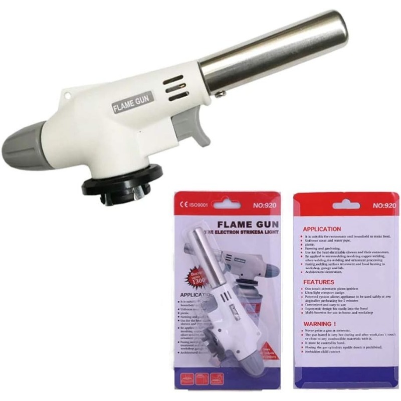 Camping Cooking With Gas - Camping Baking บาร์บีคิวแก๊สไฟฉายเชื่อมไฟแช็ก Butane Burner เปลวไฟโลหะปืนเปลวไฟกลางแจ้งเชื่อมแก๊ส