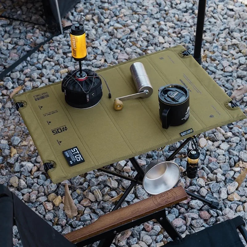 Camping Cooking Table Foldable - โต๊ะตั้งแคมป์แบบพับได้ โต๊ะปิกนิกน้ำหนักเบาอเนกประสงค์ โต๊ะตั้งแคมป์แบบพกพาอลูมิเนียมอัลลอยด์สำหรับการเดินทางลานบ้านทำอาหาร