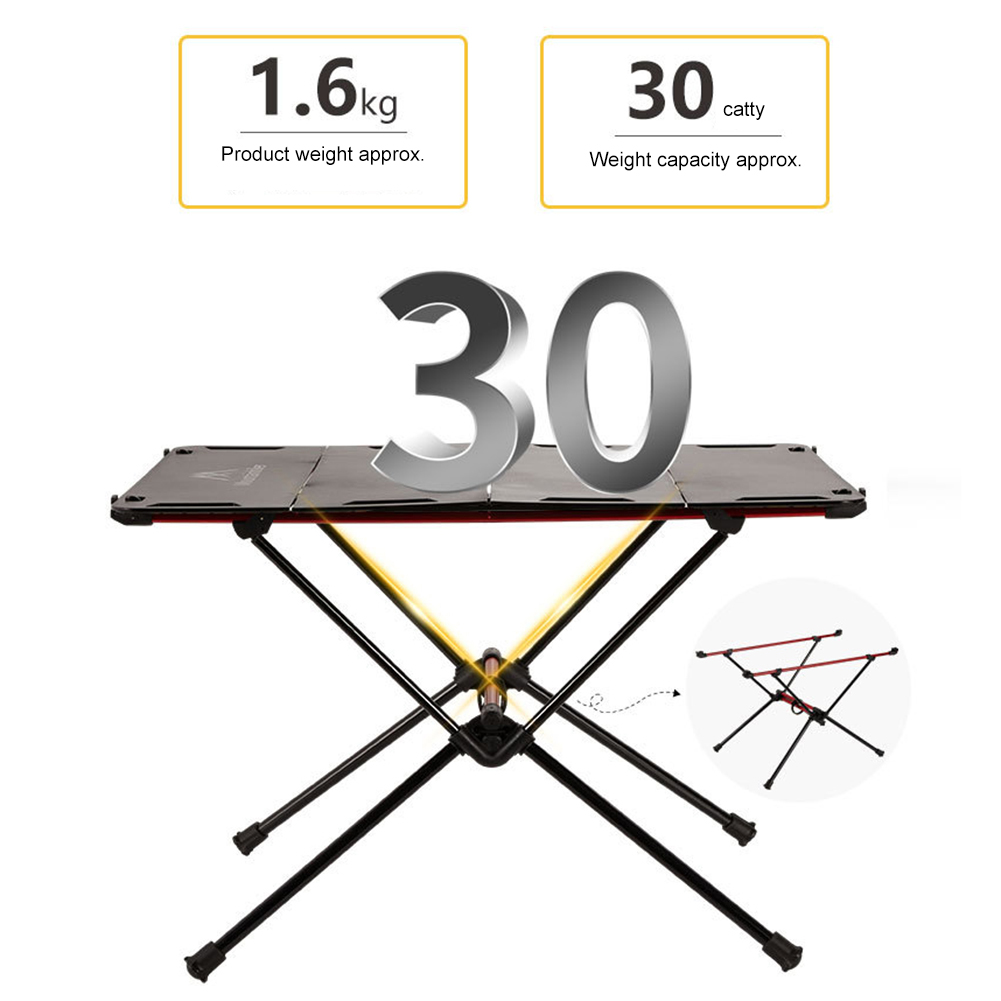 Camping Cooking Lightweight - โต๊ะพับสำหรับตั้งแคมป์ น้ำหนักเบา โต๊ะพับสำหรับกิจกรรมกลางแจ้ง โต๊ะพับอลูมิเนียมอัลลอยด์อเนกประสงค์ สำหรับชายหาด ปิ้งย่าง