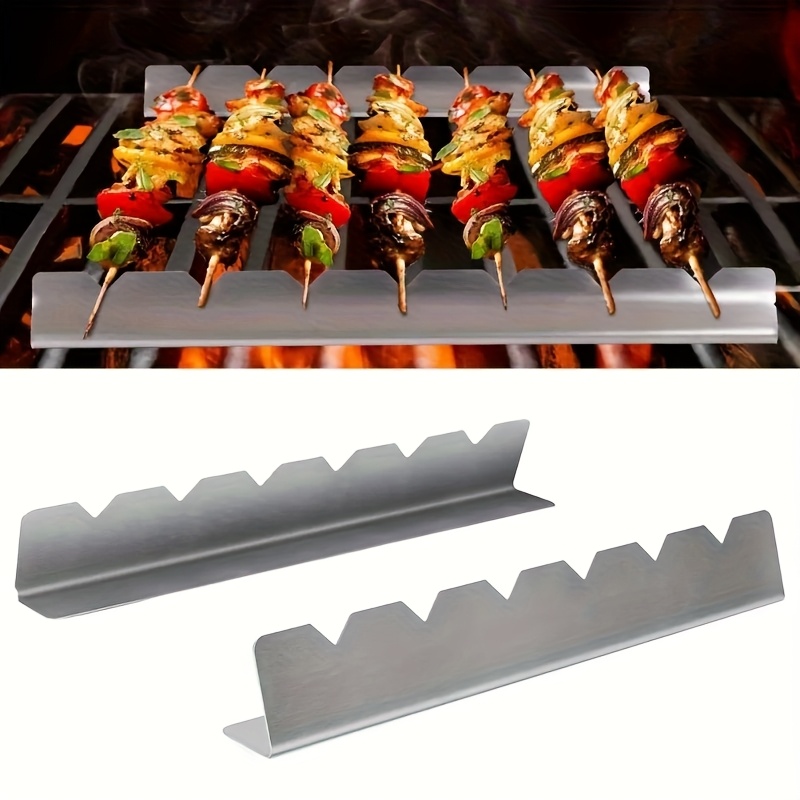 Camping Cooking Utensil Holder - 2pcs Kebab Rack Kebab ยืน Skewer