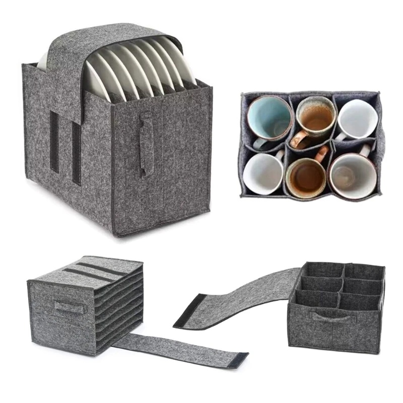 Camping Cooking Utensil Holder - ถุงเก็บจาน ถ้วย แก้ว แบบหนา 1 ชิ้น