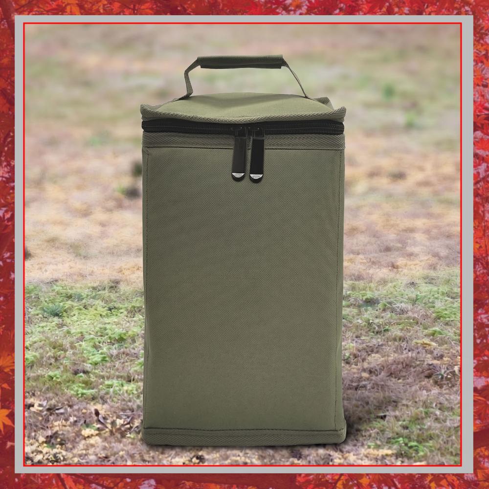 Camping Cooking With Gas - กระเป๋าเก็บของผ้าแคนวาส 600D อ็อกซ์ฟอร์ด พกพาสะดวก กระเป๋าเก็บถังแก๊ส สำหรับตั้งแคมป์กลางแจ้ง