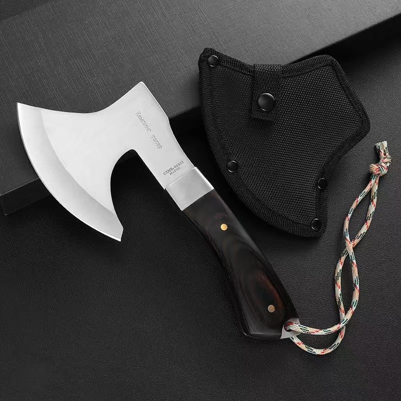 Camping Cooking Knife - กลางแจ้ง EDC แบบพกพา Camping วิศวกรตัดไม้ขวานทําอาหารกลางแจ้ง Mountaineering