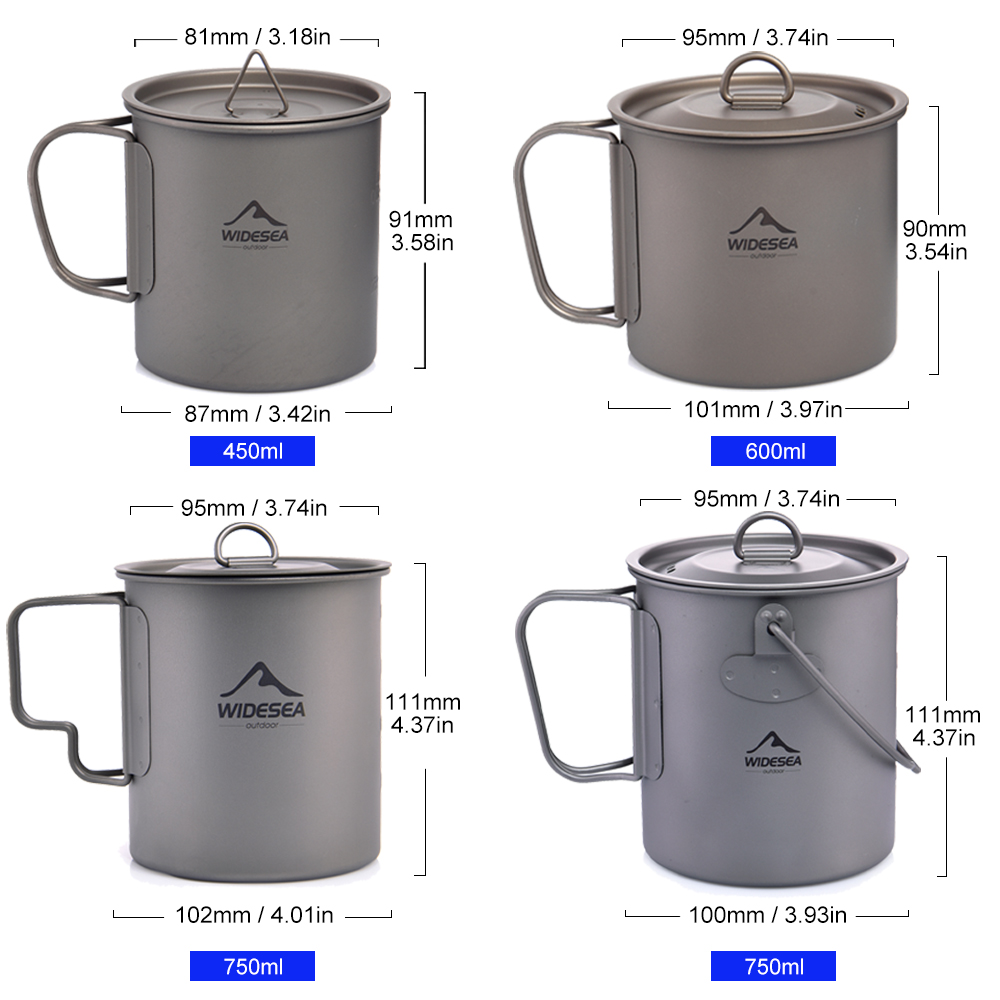 แก้วไทเทเนียม Widesea สำหรับแค - Camping Cooking Trangia บทวิจารณ์และราคา