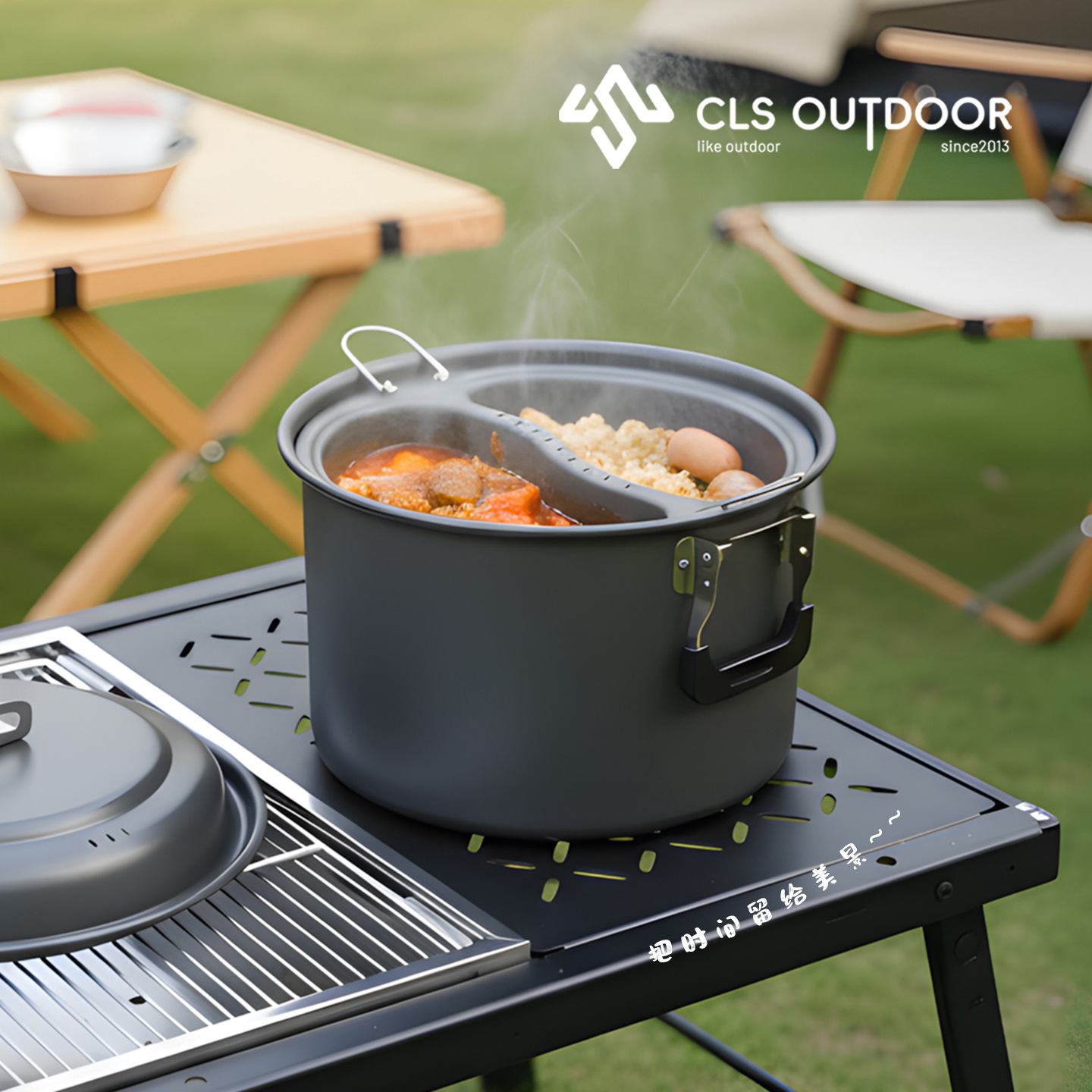 ชุดหม้อตุ๋นและหม้อปรุงอาหารรูป - Camping Cooking Pot Large บทวิจารณ์และราคา