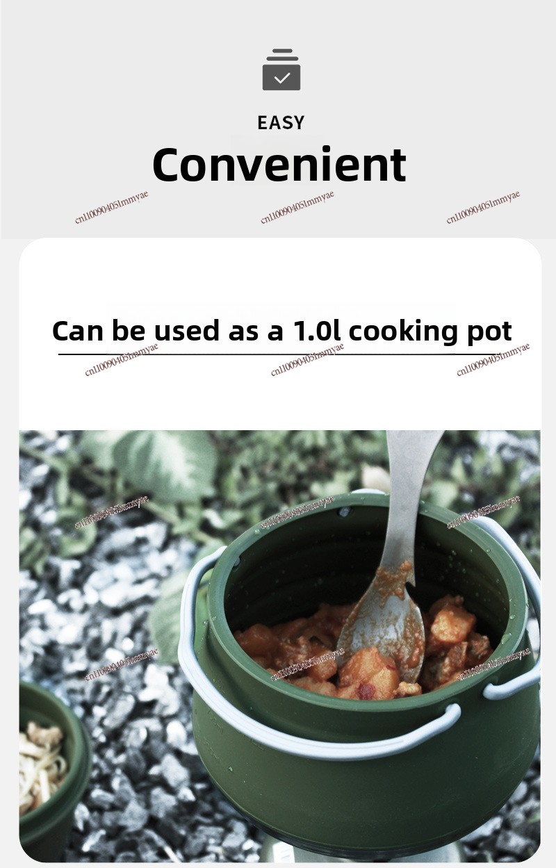 กาต้มน้ำพับได้แบบซิลิโคนสไตล์อ - Camping Cooking Open Fire บทวิจารณ์และราคา