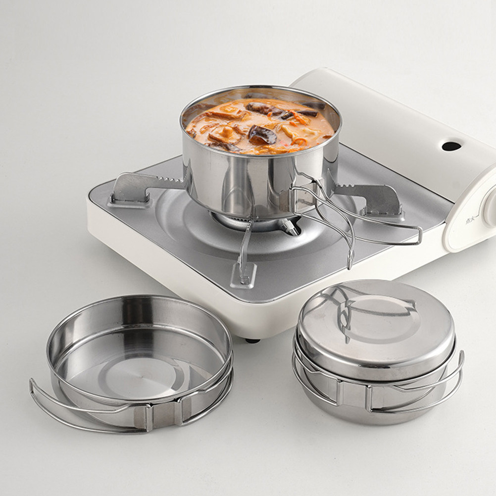 ชุดเครื่องครัวแคมป์ปิ้งสแตนเลส - Camping Cooking Lightweight บทวิจารณ์และราคา