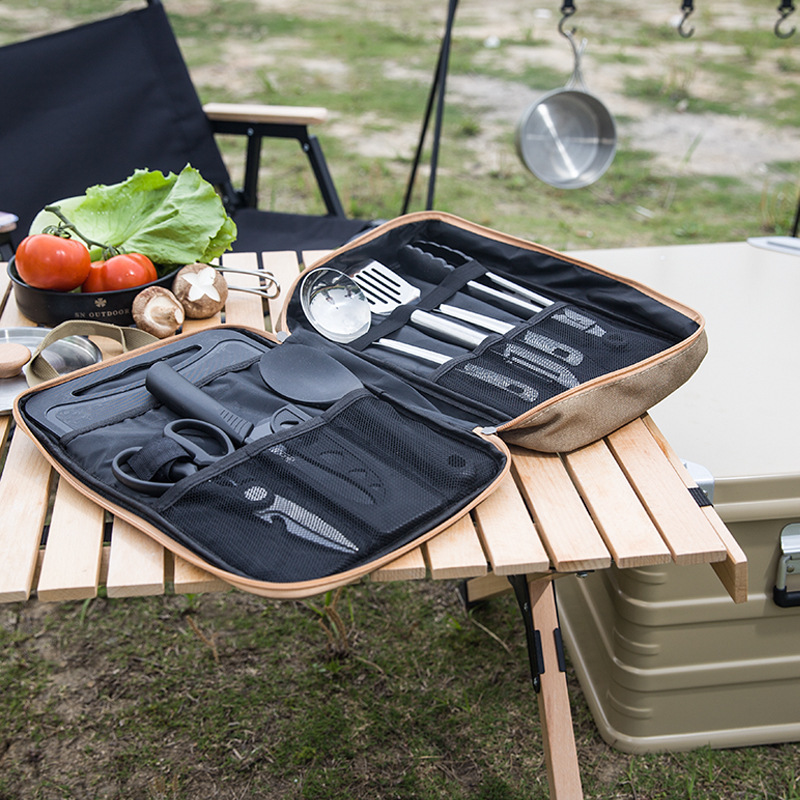 ชุดเครื่องครัวแคมป์ปิ้ง 8 ชิ้น - Camping Cooking Utensils Kit บทวิจารณ์และราคา