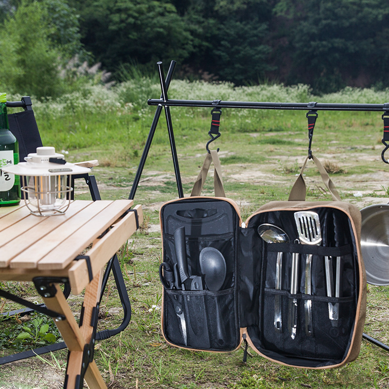 ชุดเครื่องครัวแคมป์ปิ้ง 8 ชิ้น - Camping Cooking Utensils Kit บทวิจารณ์และราคา