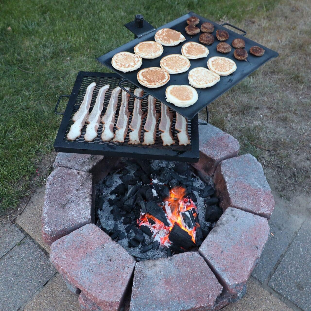 เตาย่างแบบพกพาสำหรับการปรุงอาห - Camping Cooking Open Fire บทวิจารณ์และราคา
