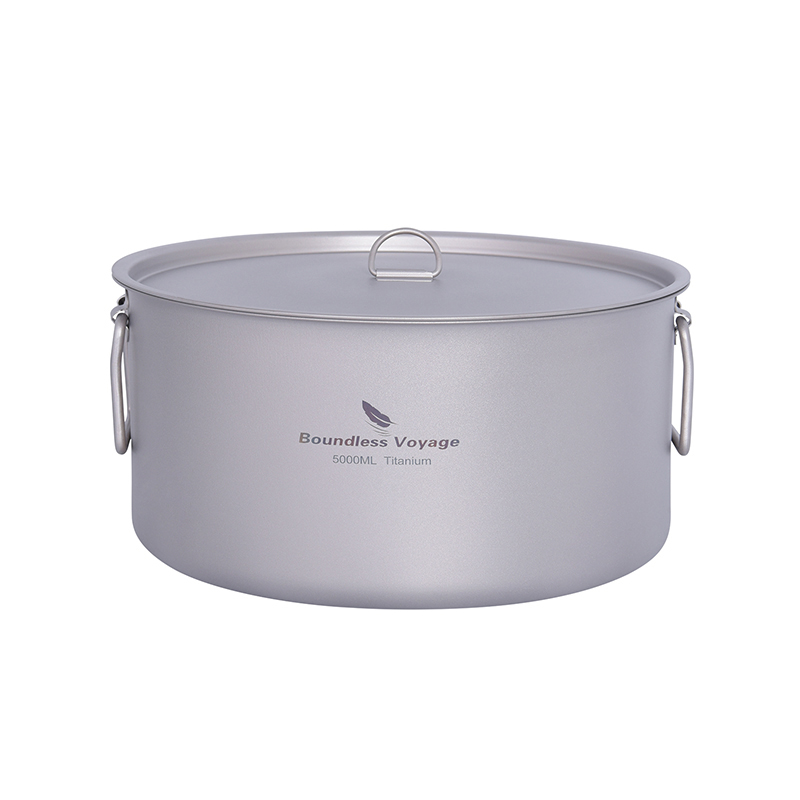 หม้อไทเทเนียมไร้ขอบเขตการเดินท - Camping Cooking Pot Large บทวิจารณ์และราคา
