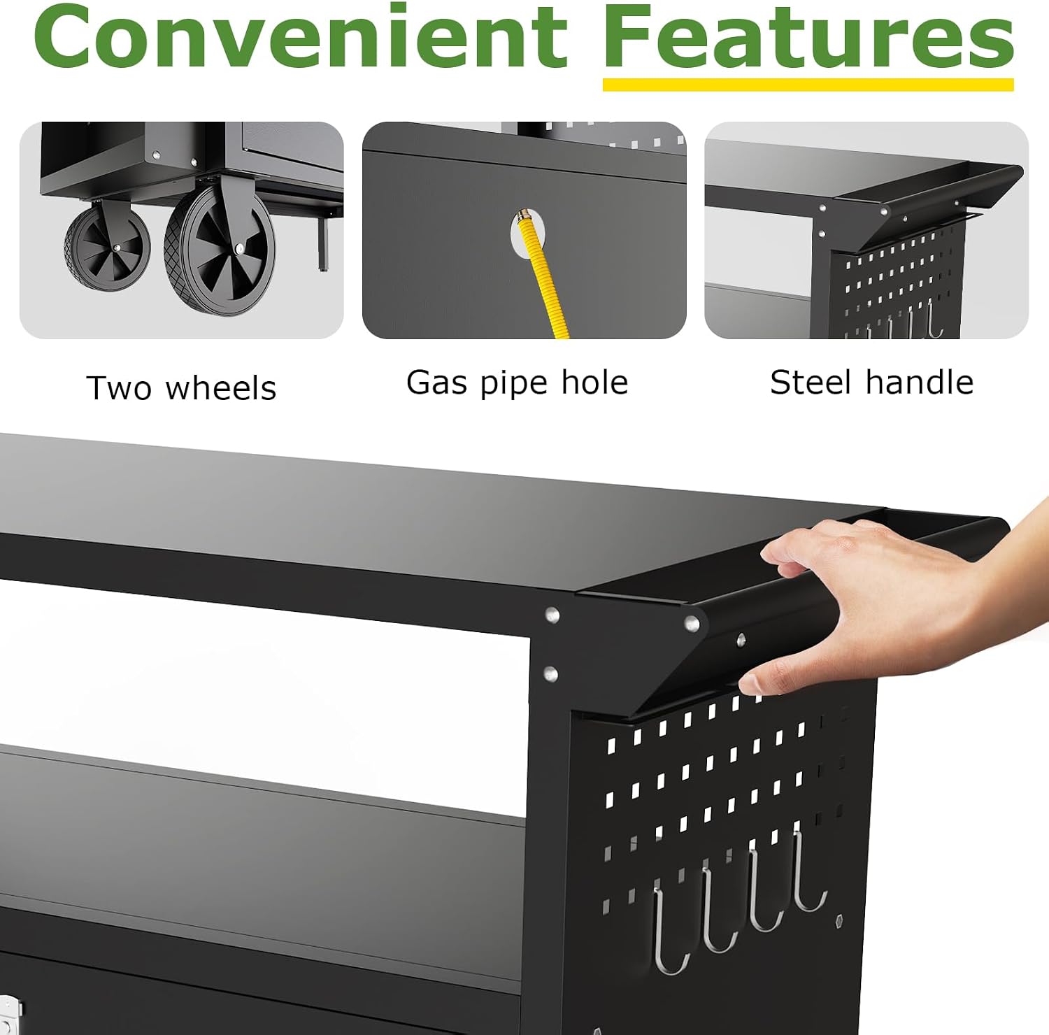 รถเข็นปิ้งย่างกลางแจ้งพร้อมโต๊ - Camping Cooking Table Foldable บทวิจารณ์และราคา