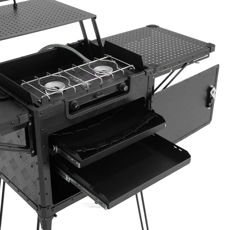 ระบบครัวแคมป์ปิ้งแบบพับได้สำหร - Camping Cooking Table Foldable บทวิจารณ์และราคา
