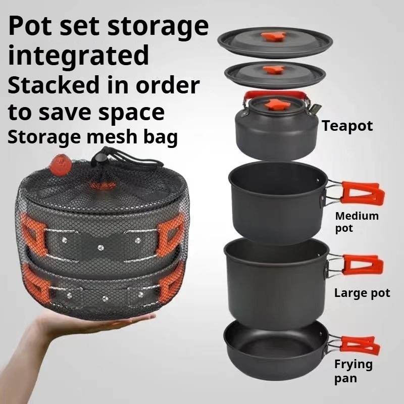 หม้อความจุขนาดใหญ่แบบพกพาสะดวก - Camping Cooking Pot Large บทวิจารณ์และราคา