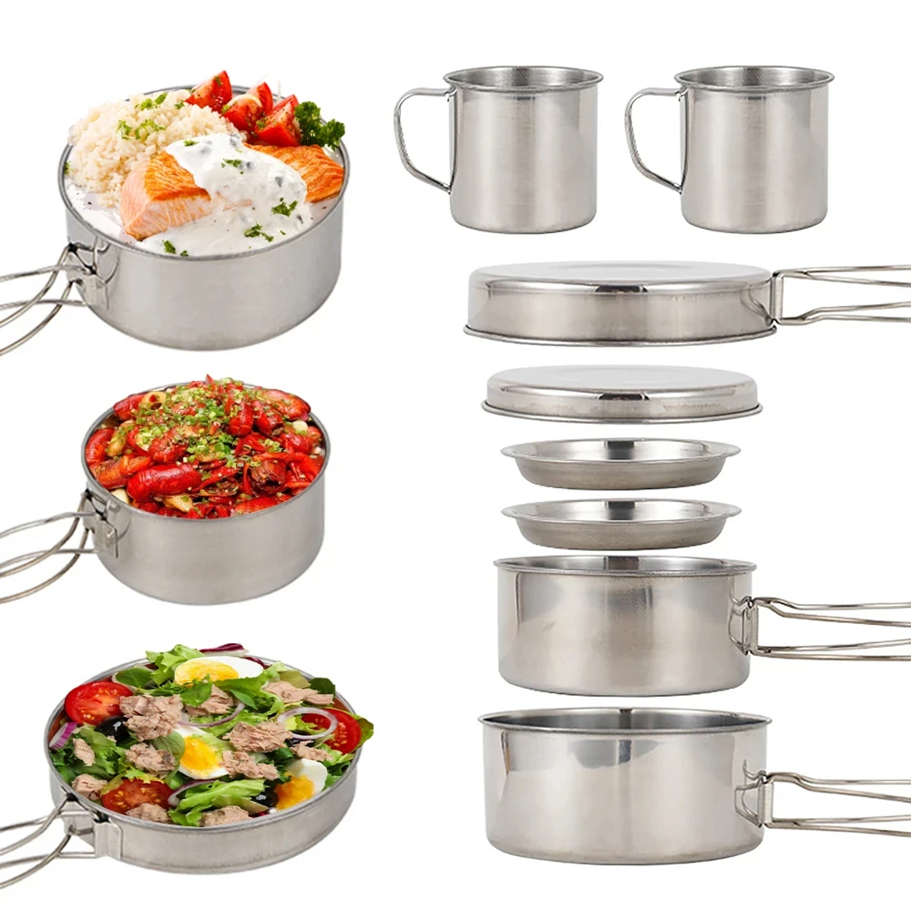 ชุดเครื่องครัวแคมป์ปิ้ง 8 ชิ้น - Camping Cooking Kit บทวิจารณ์และราคา