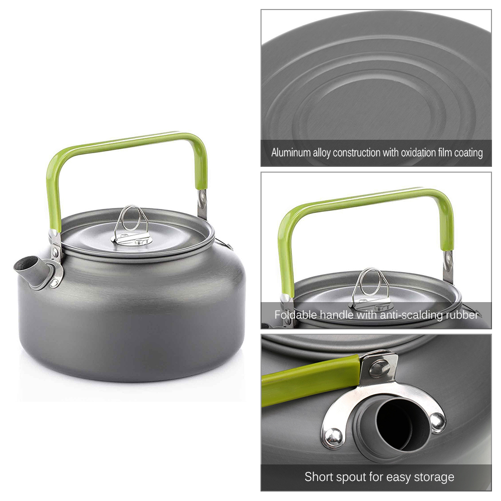 แบบพกพากลางแจ้งกาต้มน้ําหม้อน้ - Camping Cooking Kettle บทวิจารณ์และราคา