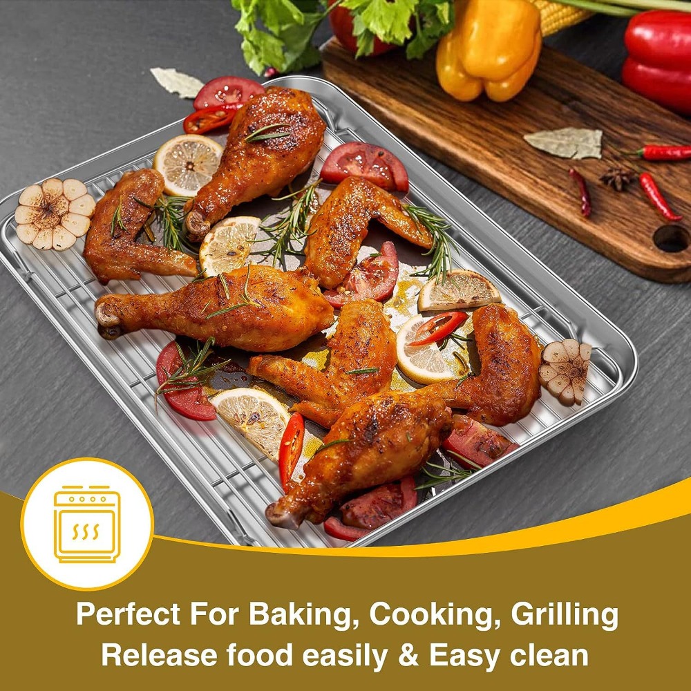 ถาดอบอเนกประสงค์พร้อมตะแกรงลวด - Camping Cooking Plate บทวิจารณ์และราคา