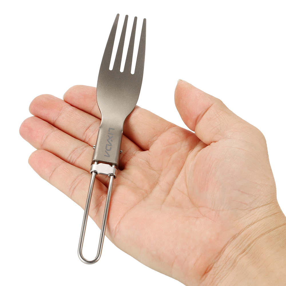 Lixada ไทเทเนียมพับส้อม Ultral - Camping Cooking Utensils Kit บทวิจารณ์และราคา