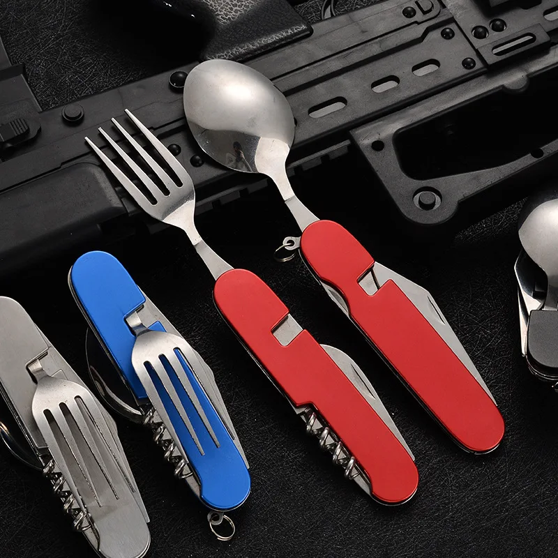 4 in 1 พับบนโต๊ะอาหารที่ถอดออก - Camping Cooking Knife บทวิจารณ์และราคา