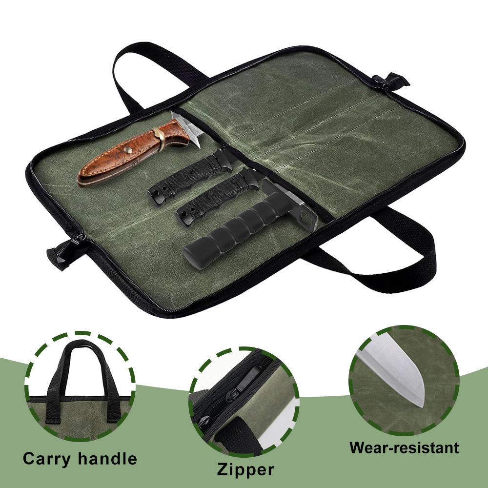 กระเป๋าใส่มีดผ้าแคนวาสเคลือบแว - Camping Cooking Knife บทวิจารณ์และราคา