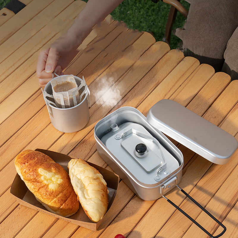 กาน้ำชาแบบพกพาสำหรับปิกนิกการต - Camping Cooking Utensils Kit บทวิจารณ์และราคา