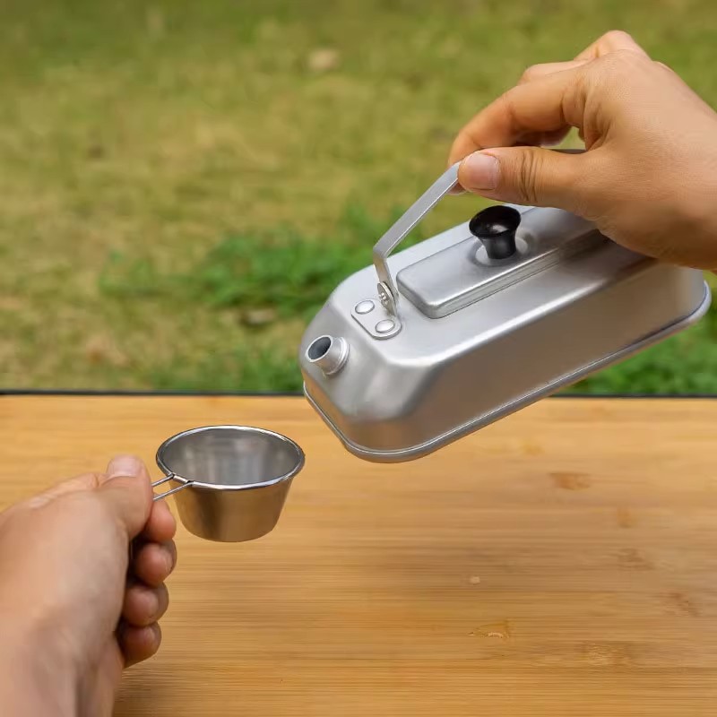 กาน้ำชาแบบพกพาสำหรับปิกนิกการต - Camping Cooking Utensils Kit บทวิจารณ์และราคา