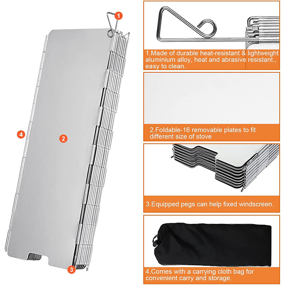 แผ่นบังลมเตาแก๊สพับได้น้ำหนักเ - Camping Cooking Plate บทวิจารณ์และราคา