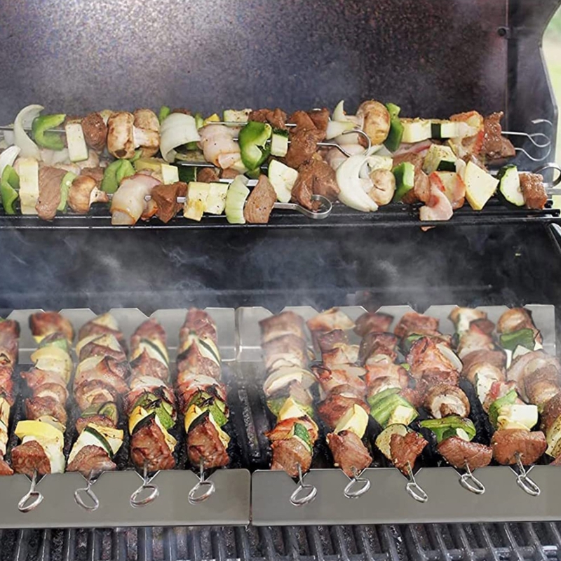 ที่วางเคบับ 2 ชิ้น ที่ยึดไม้เส - Camping Cooking Utensil Holder บทวิจารณ์และราคา