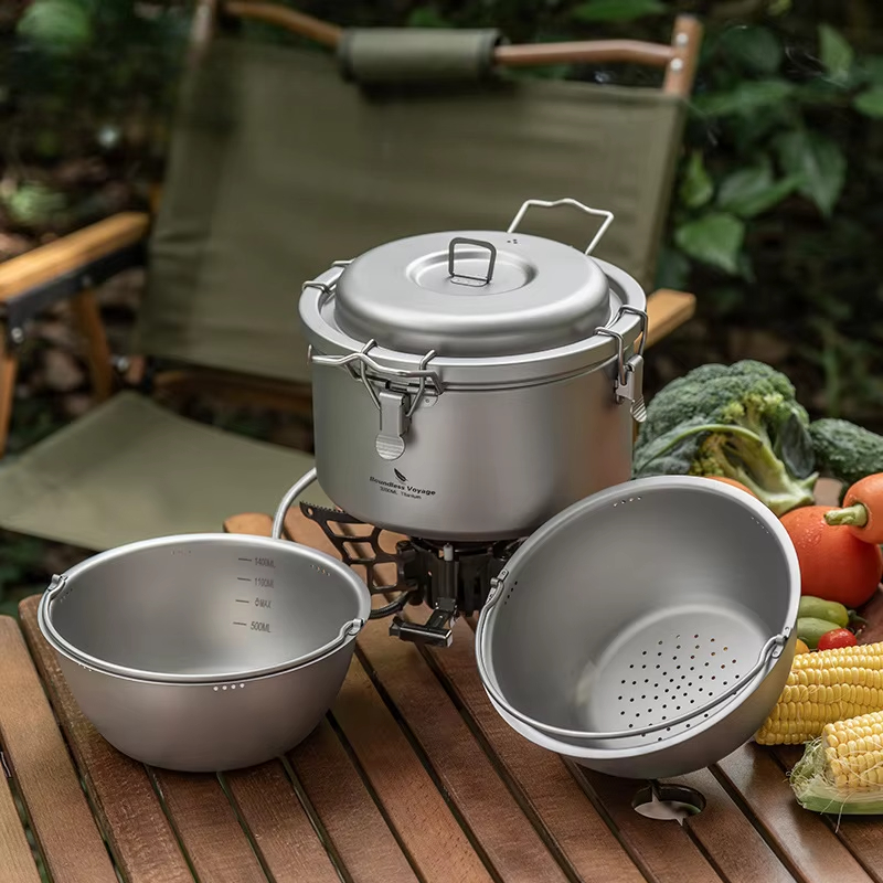 หม้อหุงข้าวสำหรับตั้งแคมป์กลาง - Camping Cooking Pot Large บทวิจารณ์และราคา