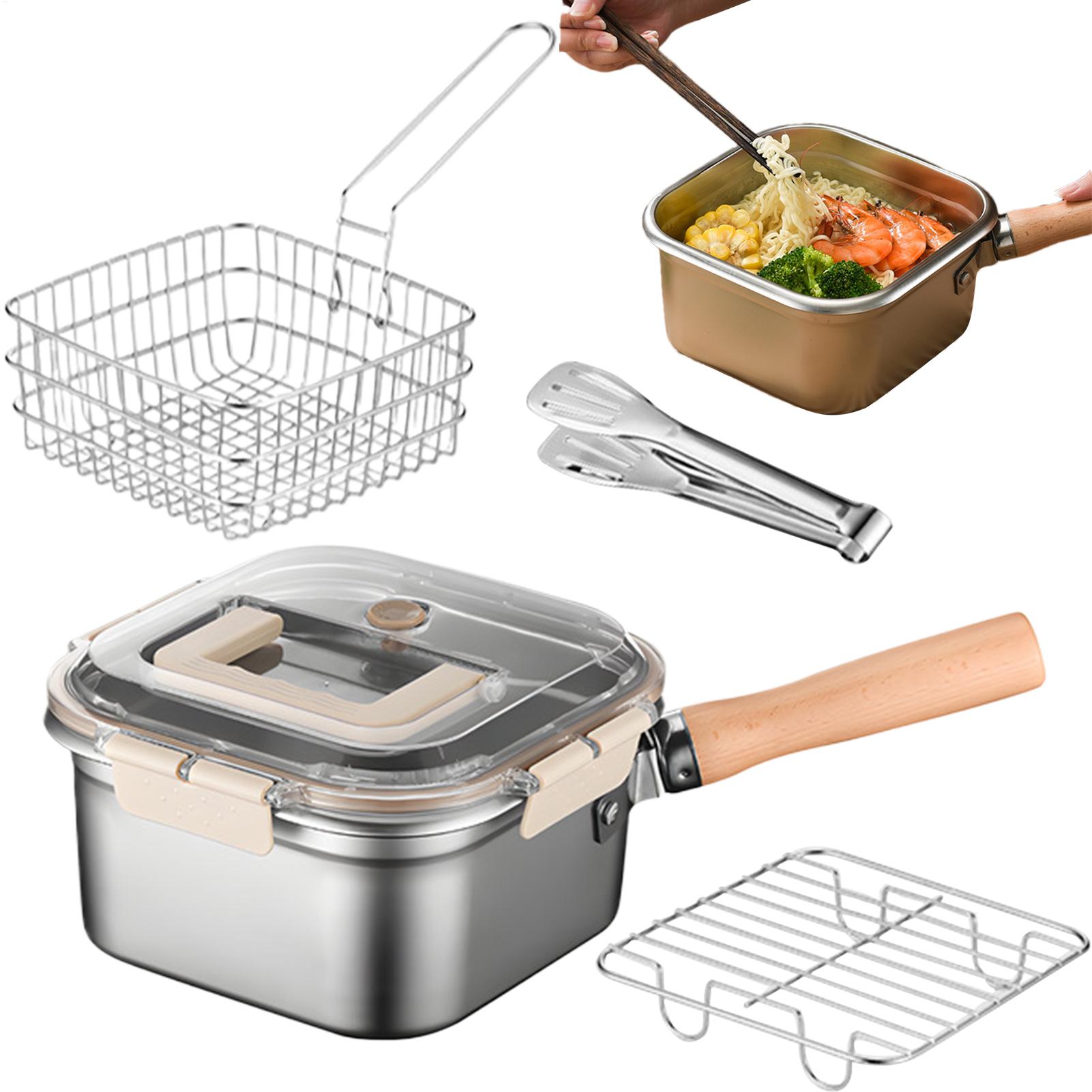 ชุดกระทะทอดแบบลึกทรงสี่เหลี่ยม - Camping Cooking Pot Large บทวิจารณ์และราคา