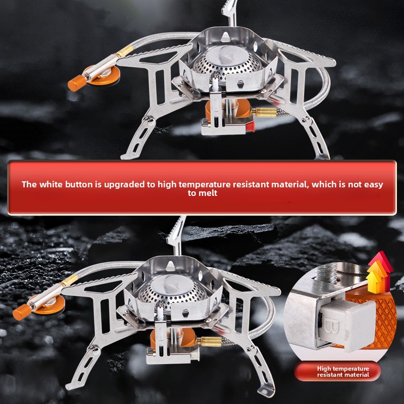 เตาแก๊สพกพาแบบแยกส่วน ป้องกันล - Camping Cooking Gas Canister บทวิจารณ์และราคา