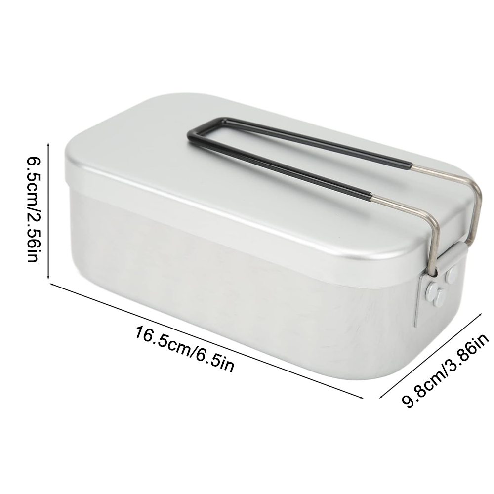 800ML อลูมิเนียมกล่องอาหารกลาง - Camping Cooking Utensils Kit บทวิจารณ์และราคา