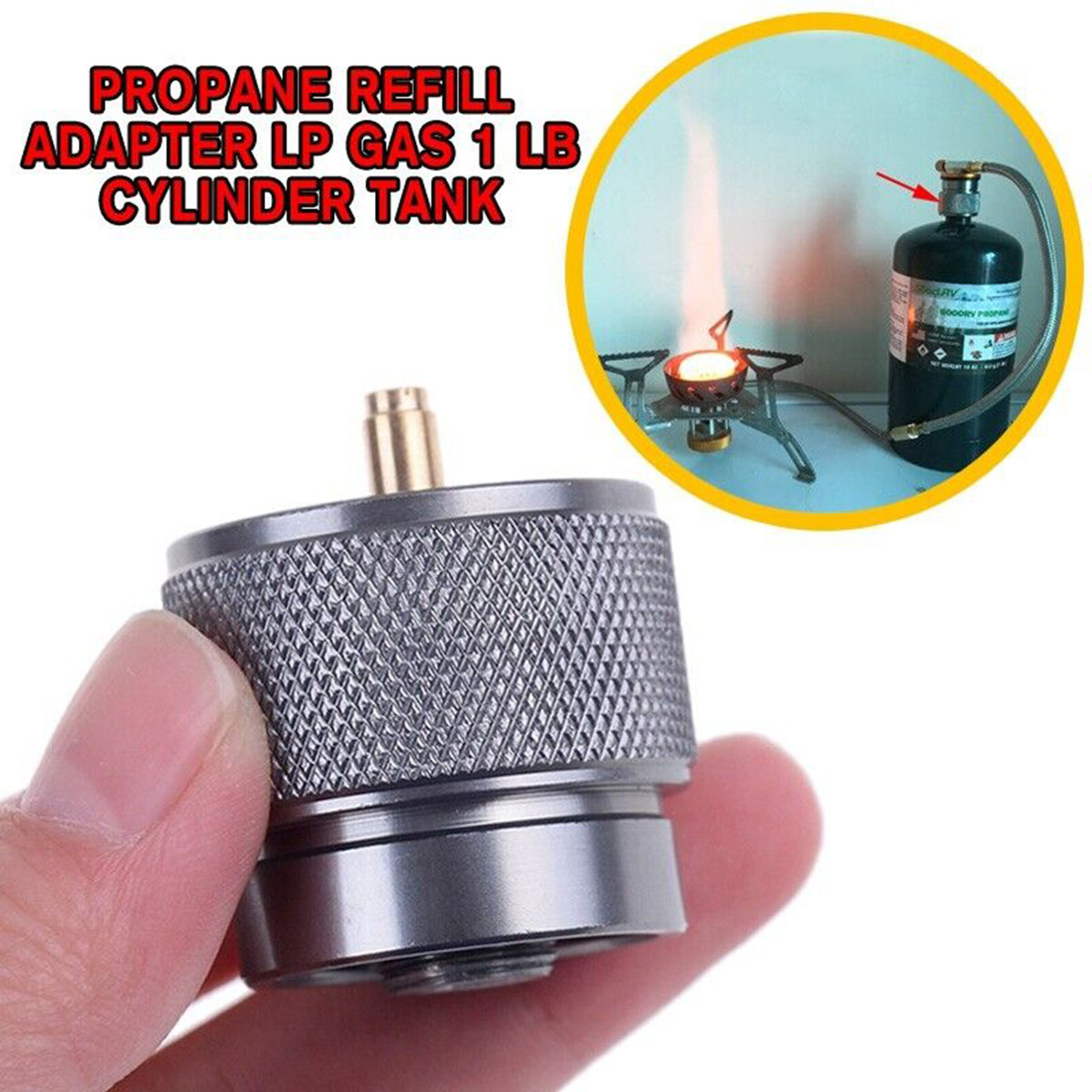 อะแดปเตอร์เติมแก๊สกระป๋อง 1/2  - Camping Cooking Gas Canister บทวิจารณ์และราคา