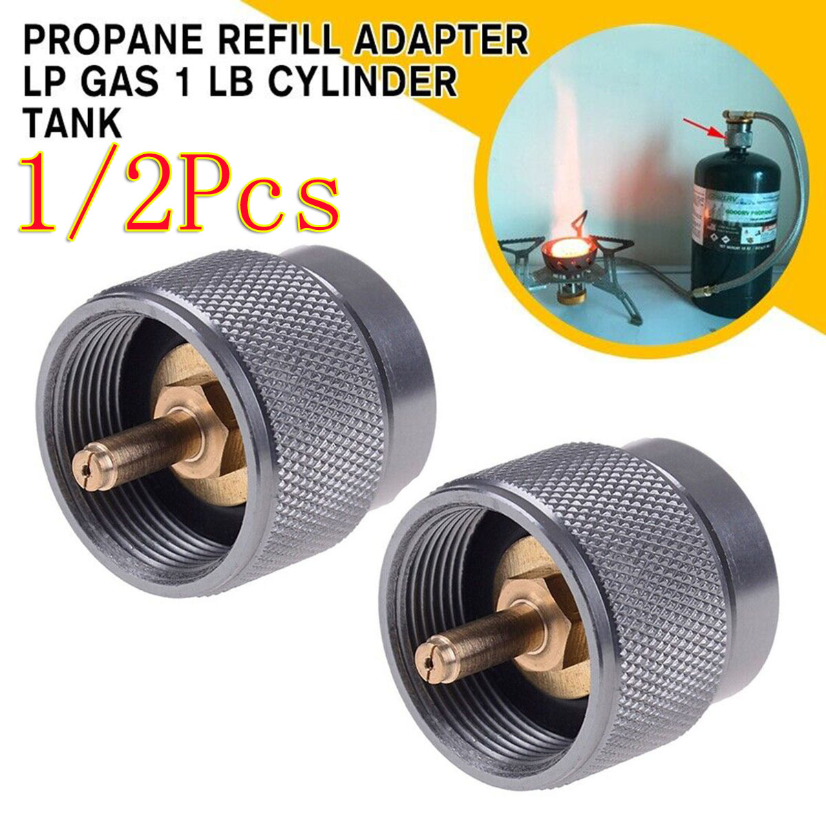 อะแดปเตอร์เติมแก๊สกระป๋อง 1/2  - Camping Cooking Gas Canister บทวิจารณ์และราคา