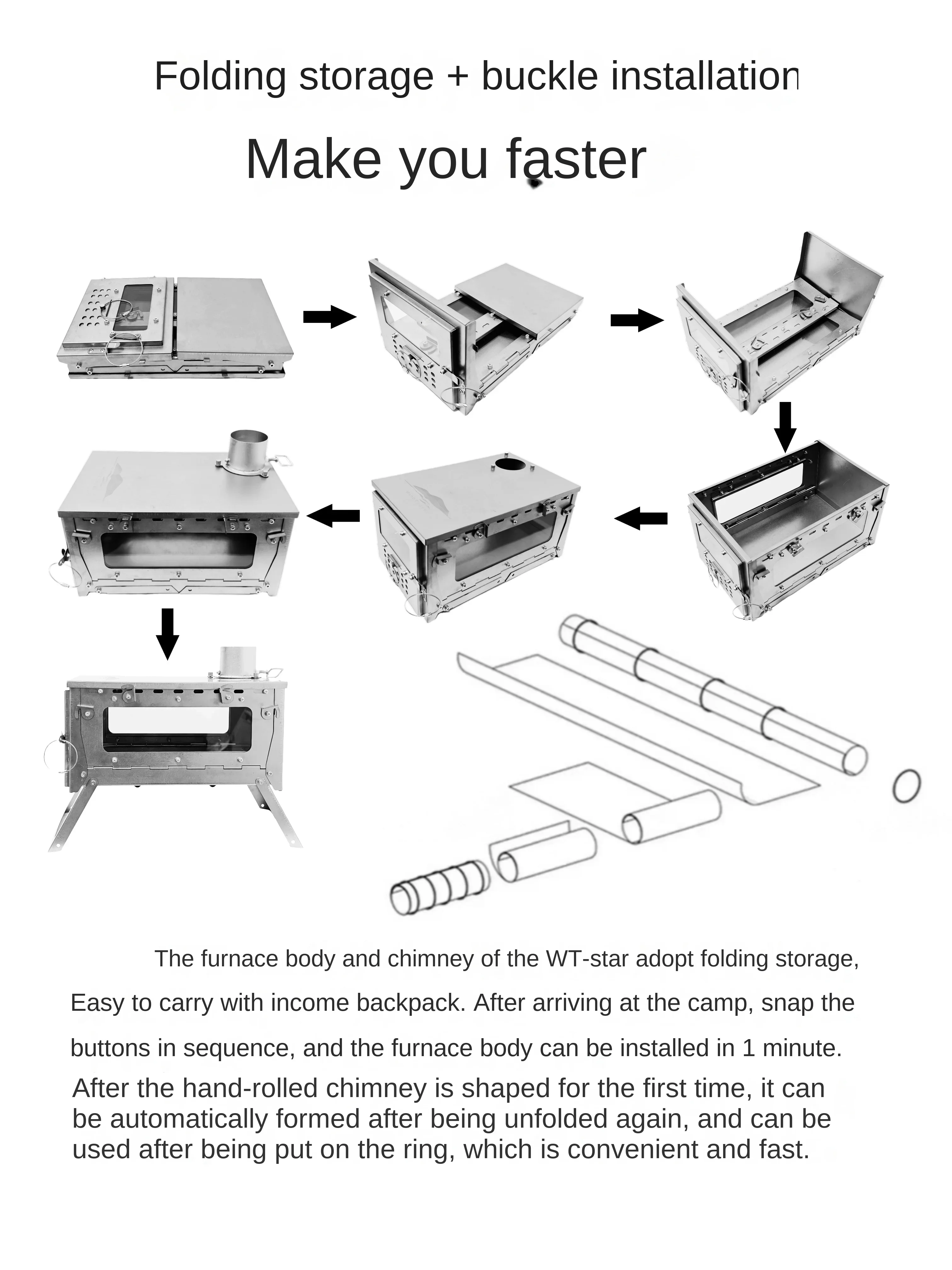 WT Star Ti ไทเทเนียมพับเตาฟืนเ - Camping Cooking Lightweight บทวิจารณ์และราคา