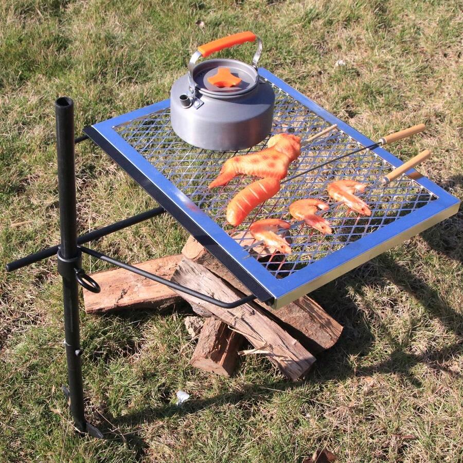 360 °   เตาย่างหมุนปรับระดับได - Camping Cooking Open Fire บทวิจารณ์และราคา