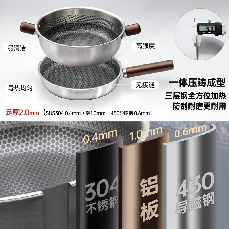 ชุดหม้อสแตนเลสสามชั้นแบบหนาพิเ - Camping Cooking Pot Large บทวิจารณ์และราคา