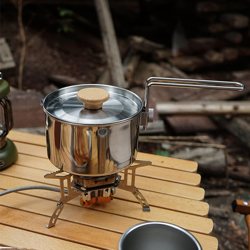 กาต้มน้ำแคมป์ปิ้งสแตนเลส 304 ข - Camping Cooking Kettle บทวิจารณ์และราคา