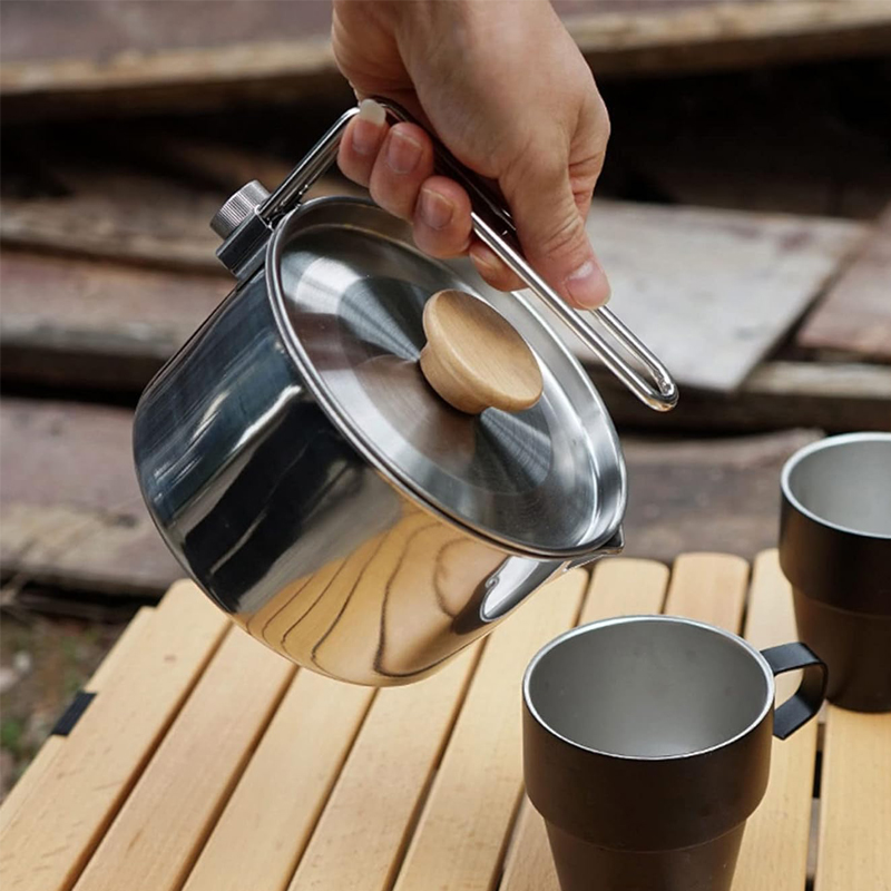 กาต้มน้ำแคมป์ปิ้งสแตนเลส 304 ข - Camping Cooking Kettle บทวิจารณ์และราคา