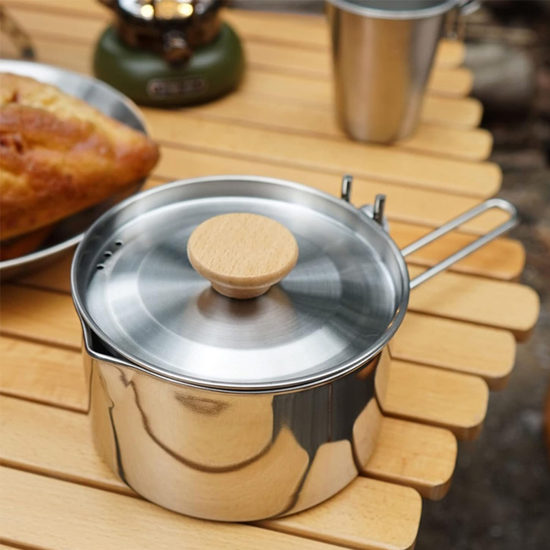 กาต้มน้ำแคมป์ปิ้งสแตนเลส 304 ข - Camping Cooking Kettle บทวิจารณ์และราคา