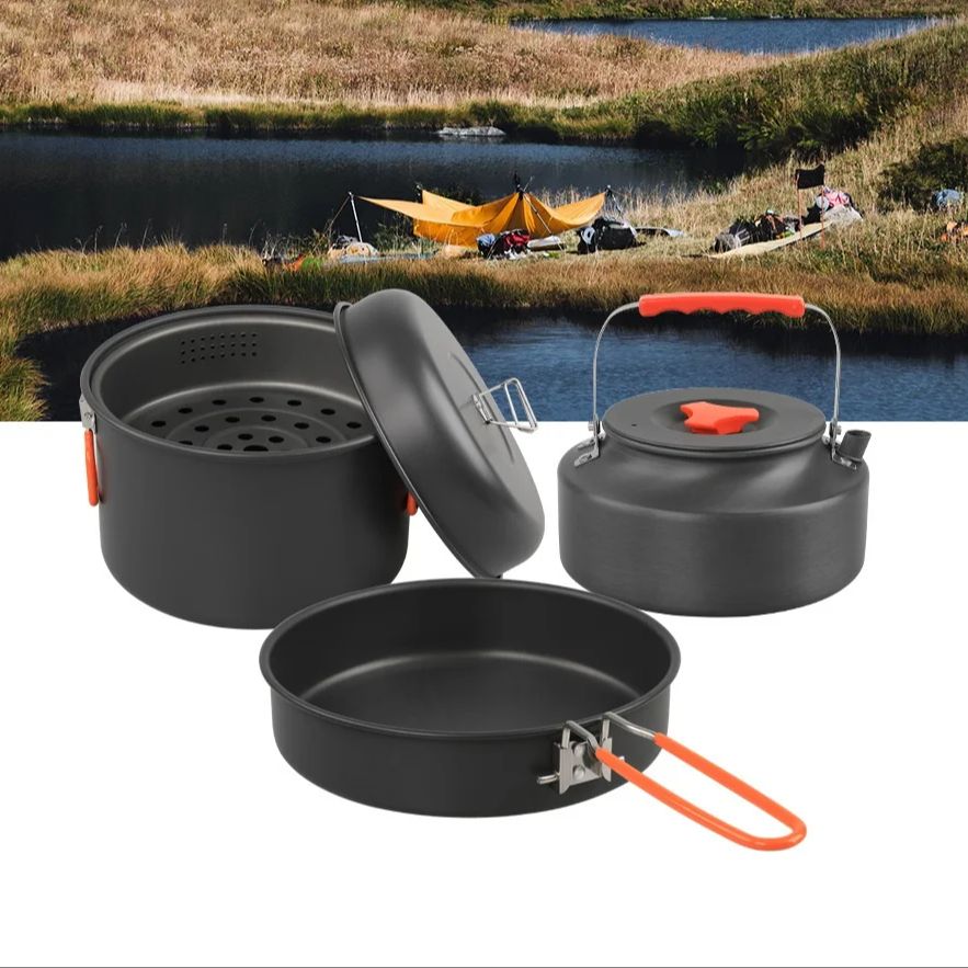 ชุดหม้อนึ่งหม้ออาหารสำหรับตั้ง - Camping Cooking Sets บทวิจารณ์และราคา