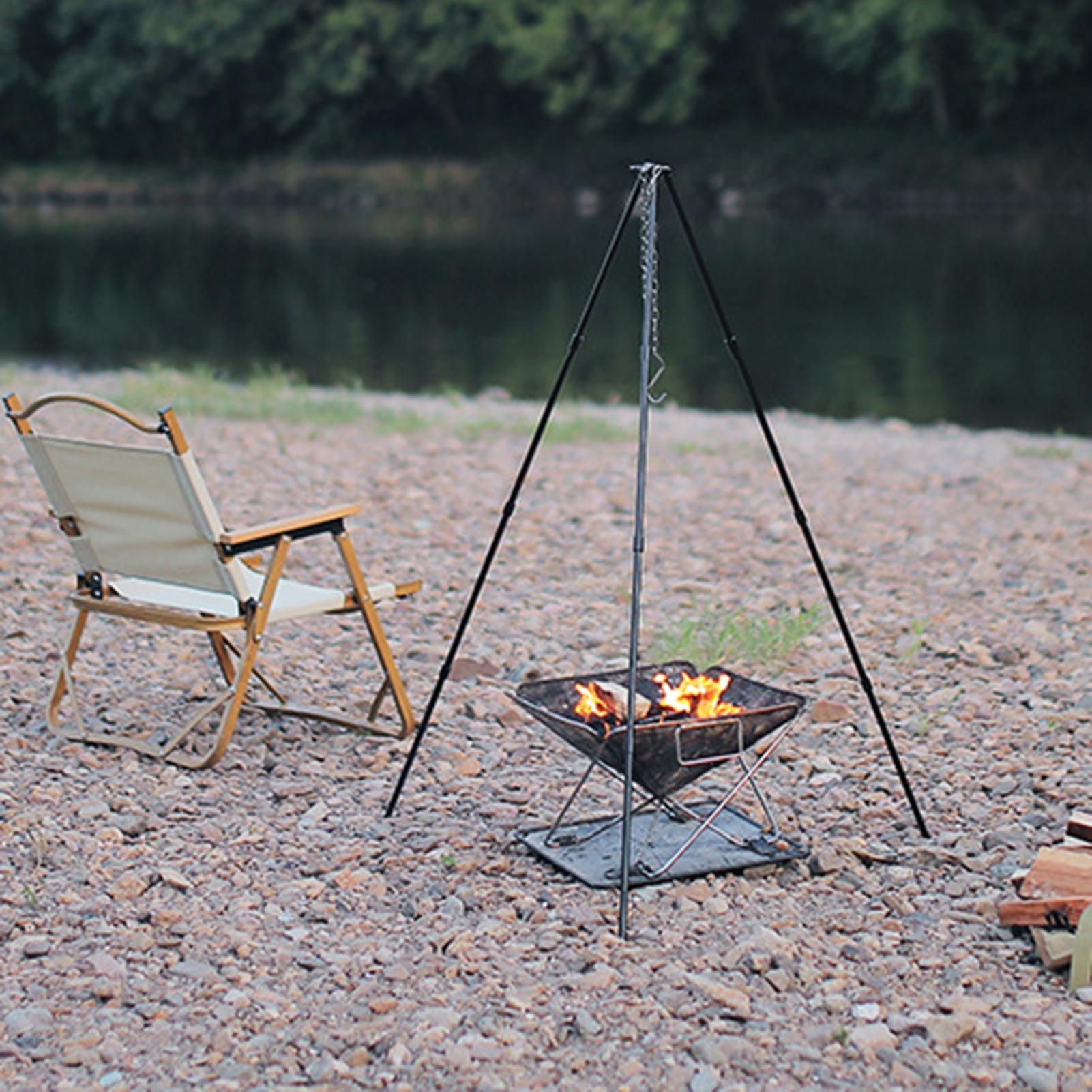 ขาตั้งเตาไฟกลางแจ้งแบบพกพาขนาด - Camping Cooking Pot Large บทวิจารณ์และราคา