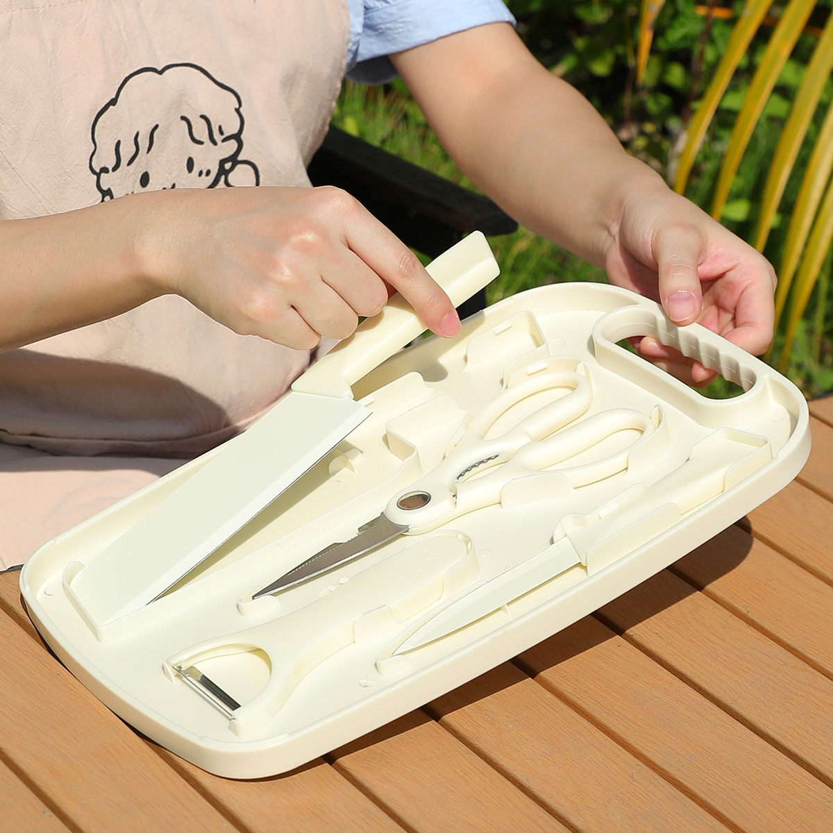 ชุดปิกนิกพกพาสำหรับกิจกรรมกลาง - Camping Cooking Utensils Kit บทวิจารณ์และราคา