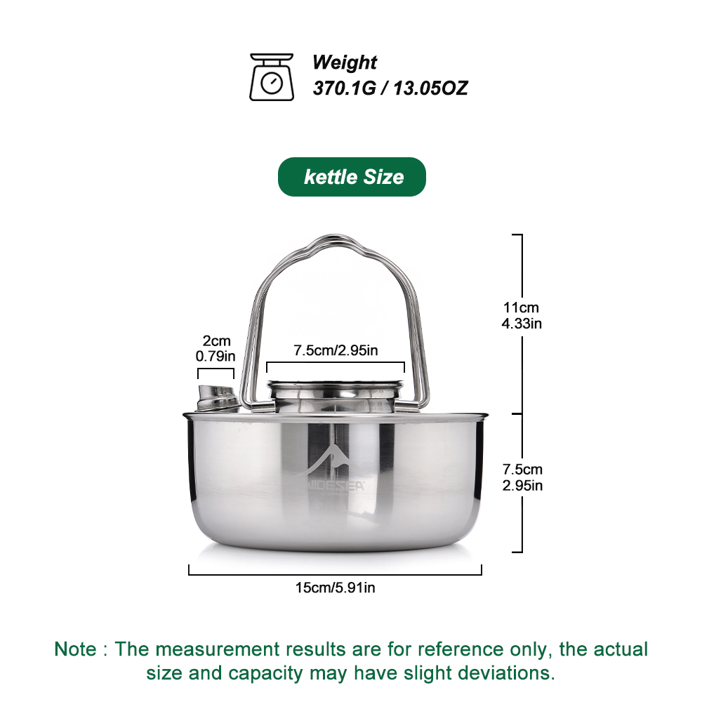 เครื่องครัวสแตนเลสแบบมีรูสั้นส - Camping Cooking Kettle บทวิจารณ์และราคา